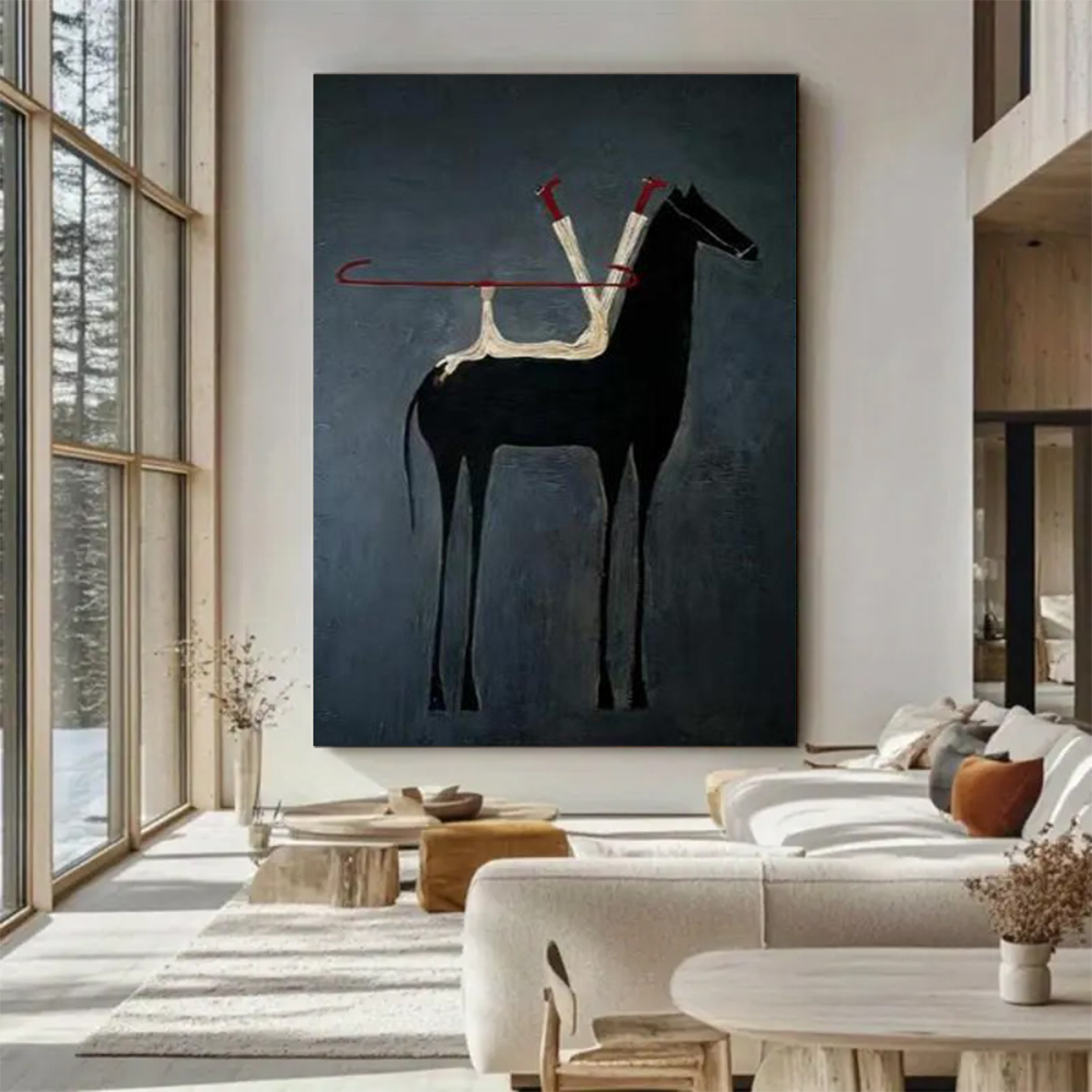 Home Decor Under 100 - 100% 수제 추상 유화 '연인을 기다리며'