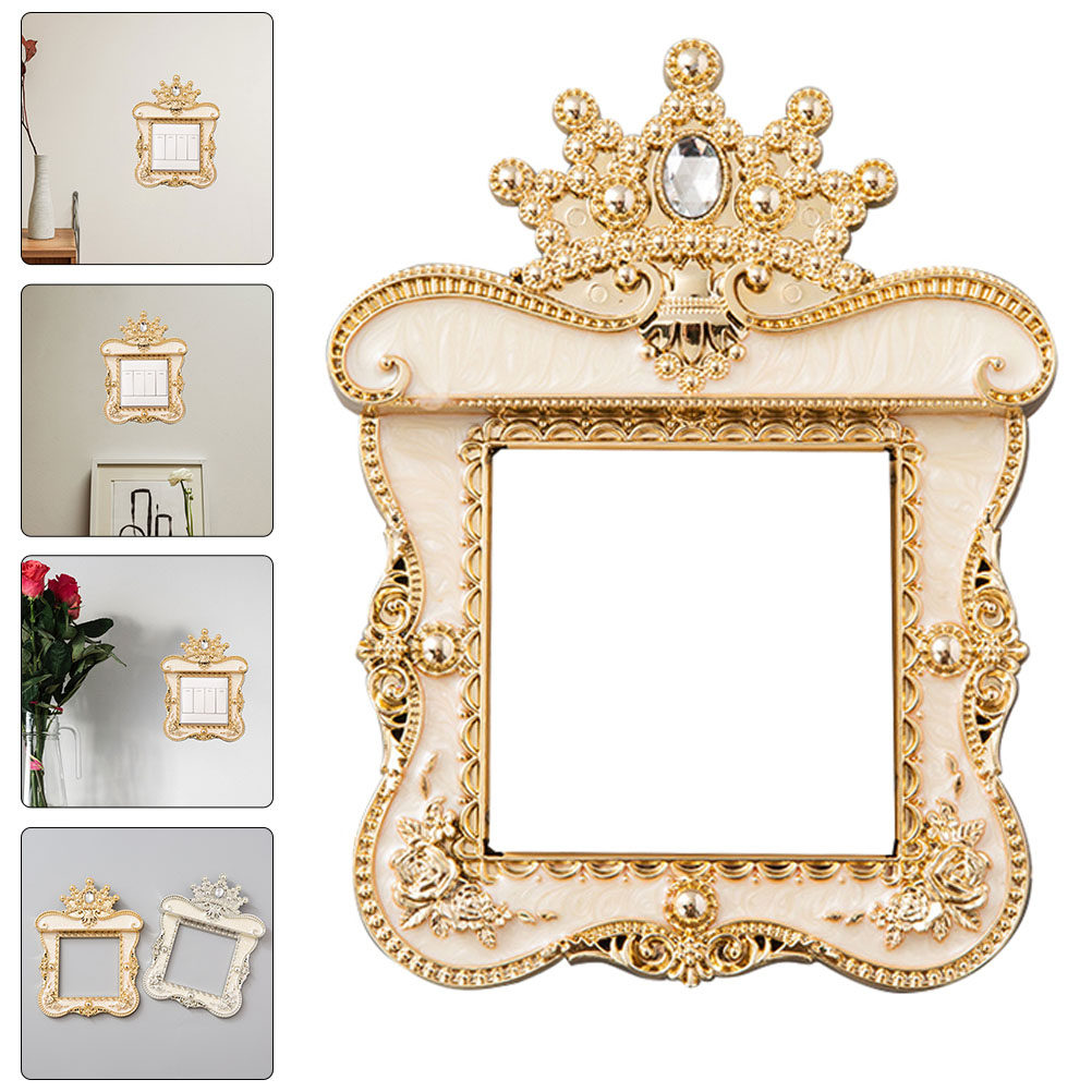 Home Decor Outlet - 라인스톤 벽면 콘센트 플레이트 장식 스티커