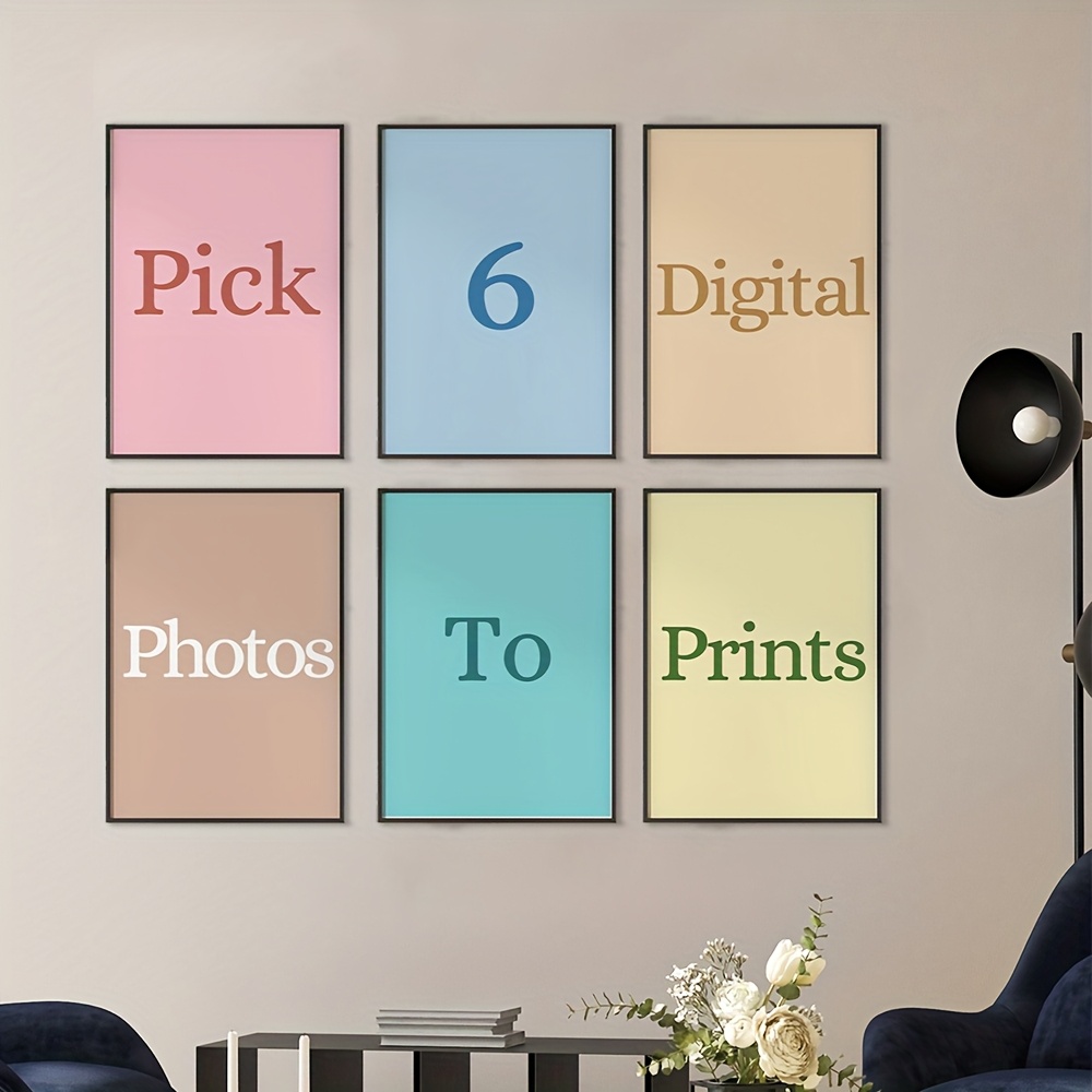 Home Decor Foto - 6개/세트 개인 맞춤형 캔버스 프린팅 사진,