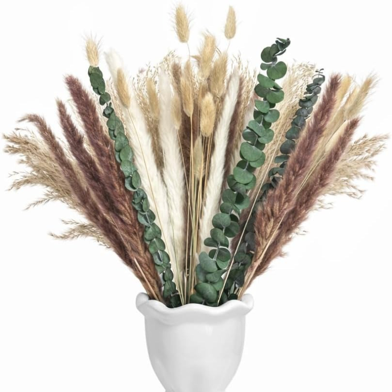 Pampas Grass Decor - 65개 DIY 천연 드라이플라워 묶음 팜파스그래스