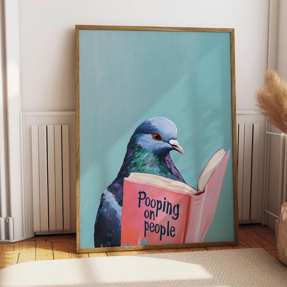 Home Decor Foto - 현대적인 비둘기 독서하는 모습이 사람들을 똥내고