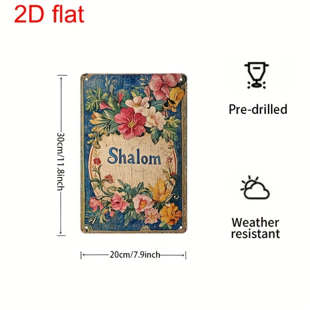 Home Decor Free - CIFBUY 빈티지 꽃무늬 샬롬 알루미늄 벽