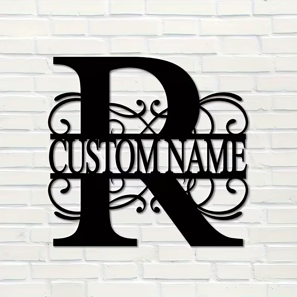 Home Decor Rustic - 클래식 맞춤형 모노그램 금속 벽 장식