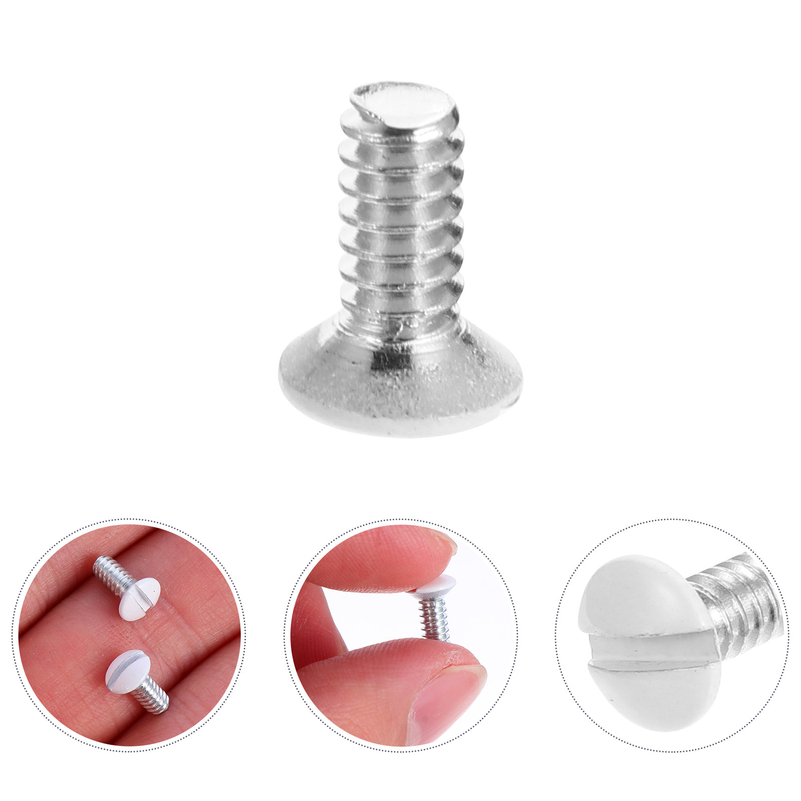 Home Decor Outlet - 200Pcs 흰색 페인트 벽 플레이트 나사(콘센트