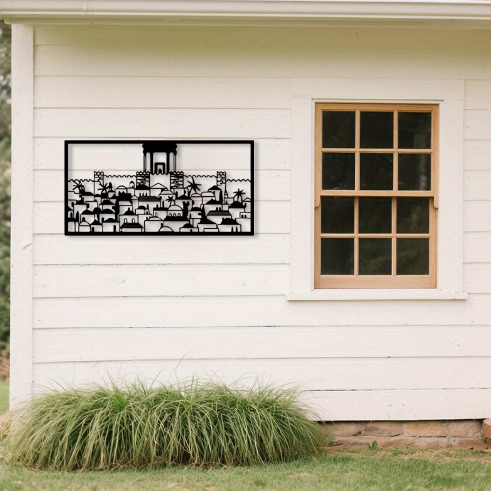 Home Decor Free - CIFBUY 금속 벽 예술 예루살렘 벽화
