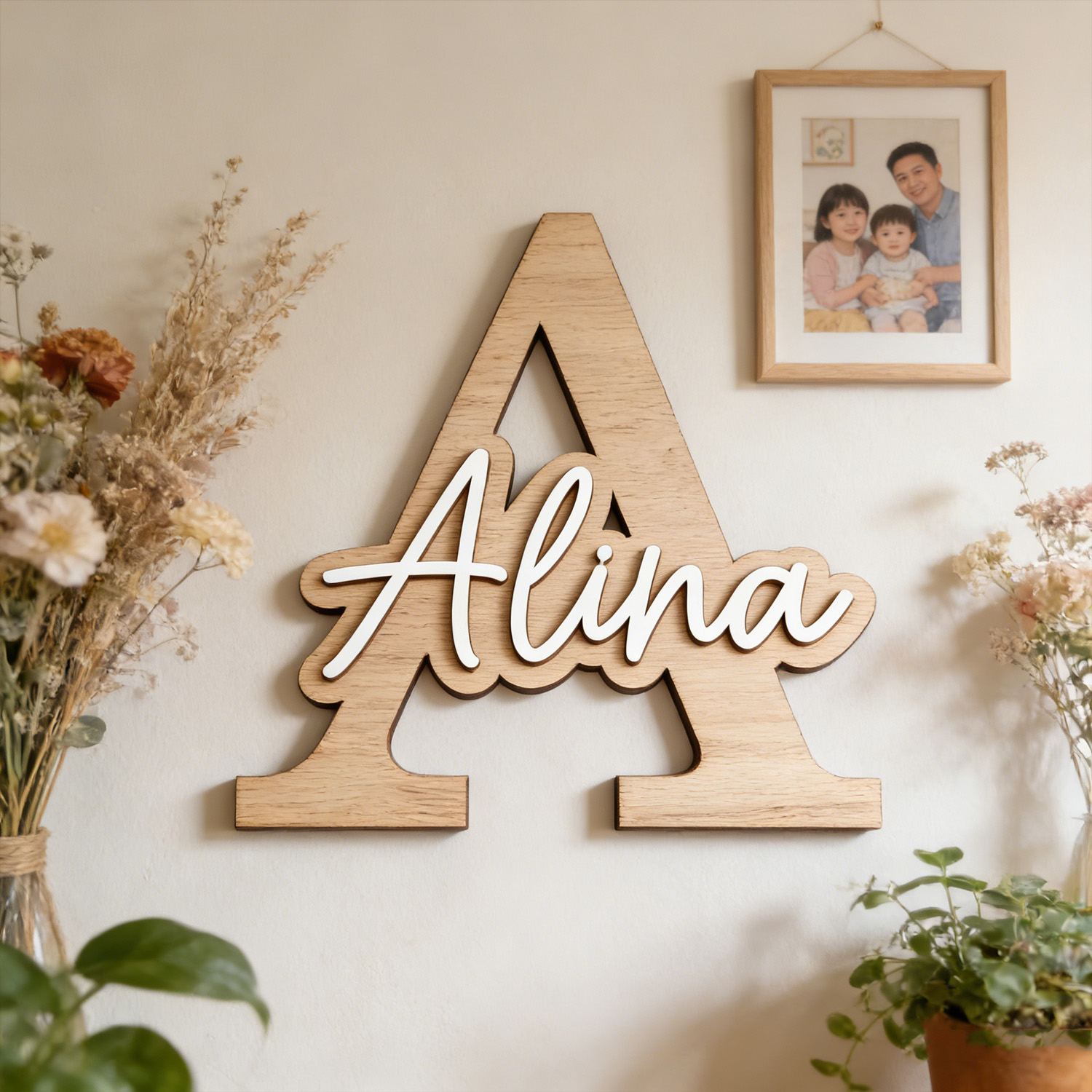 1pc 맞춤형 나무 문자 문패, 맞춤형 내용, 개인화된 - Wooden Letter Sign 리뷰 및 가격