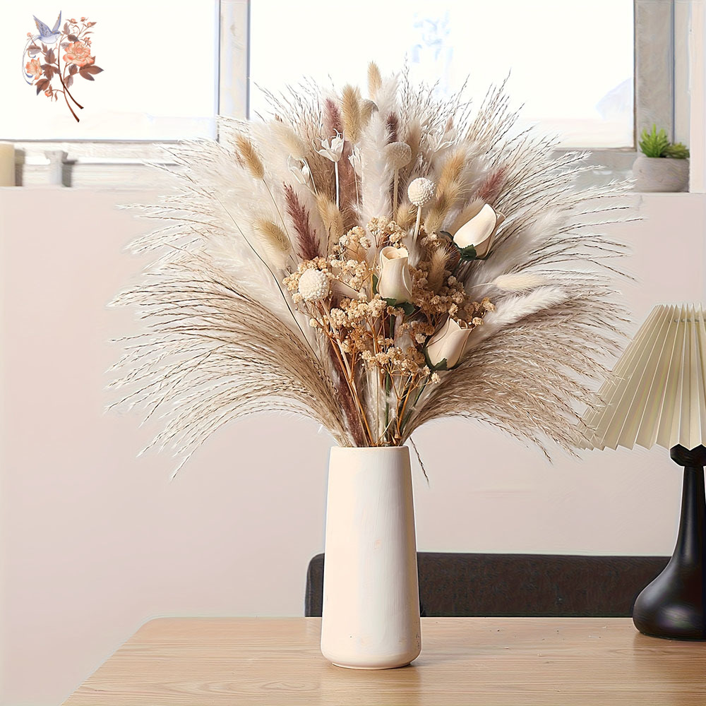 80개 인조 드라이플라워 부케, 인테리어 홈 테이블 장 - Pampas Grass Decor 리뷰 및 가격