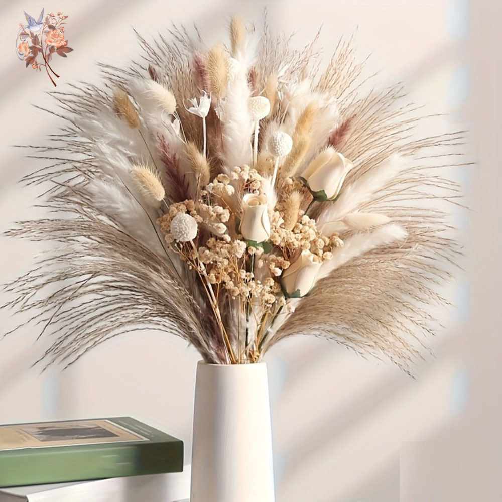 80개 인조 드라이플라워 부케, 인테리어 홈 테이블 장 - Pampas Grass Decor 리뷰 및 가격