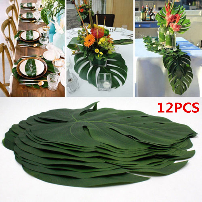 12pcs 열 대 야자 잎 Artifici 잎 장식 웨 - Artificial Hanging Plants 리뷰 및 가격