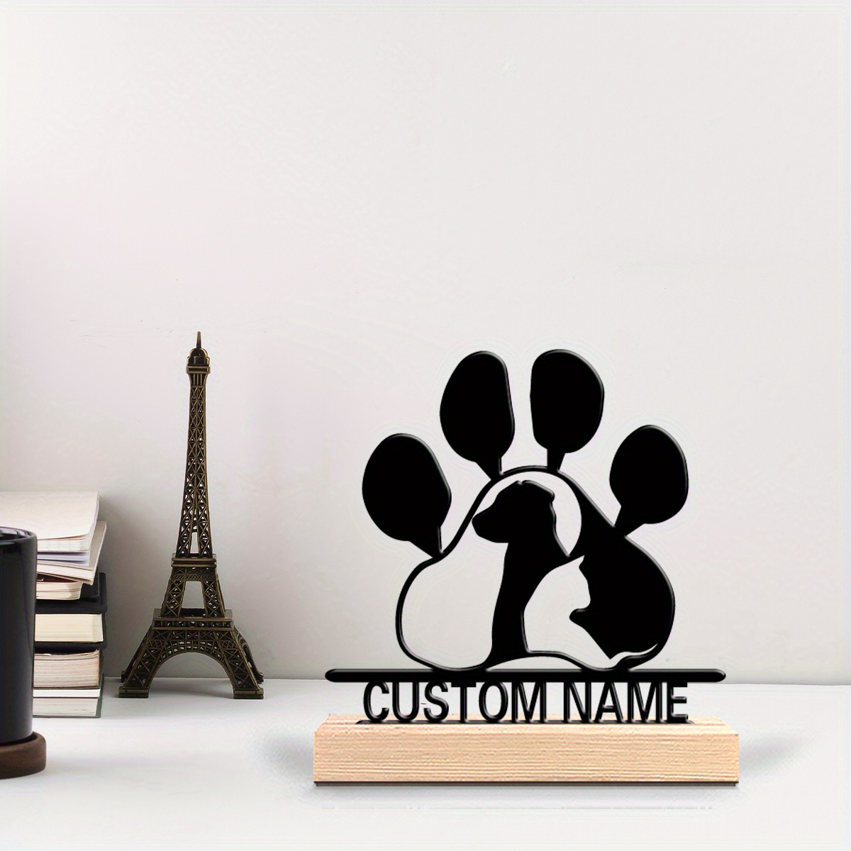 맞춤형 반려동물 발바닥 금속 아트 사인 (나무 받침대& - Home Decor Cat 리뷰 및 가격