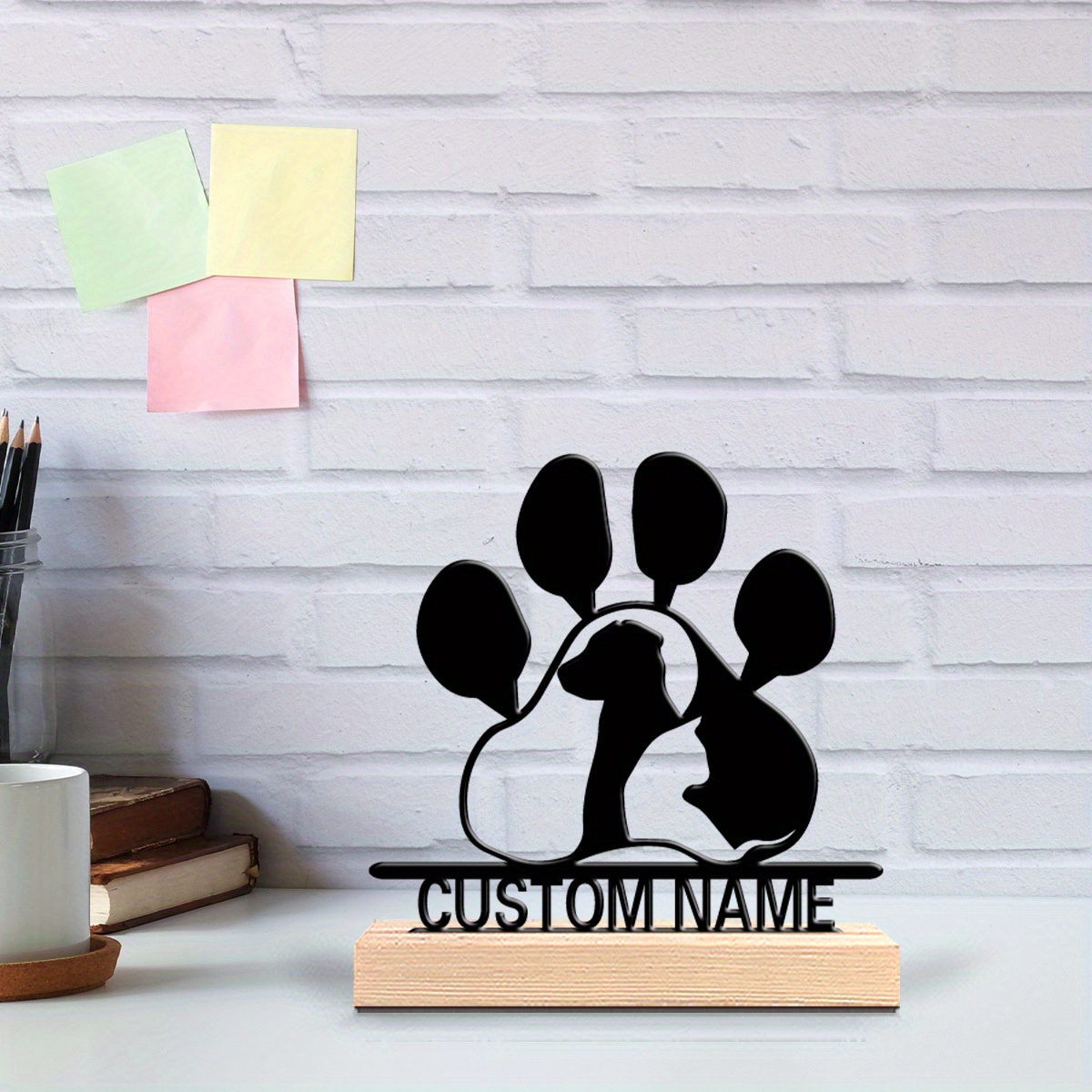 맞춤형 반려동물 발바닥 금속 아트 사인 (나무 받침대& - Home Decor Cat 리뷰 및 가격