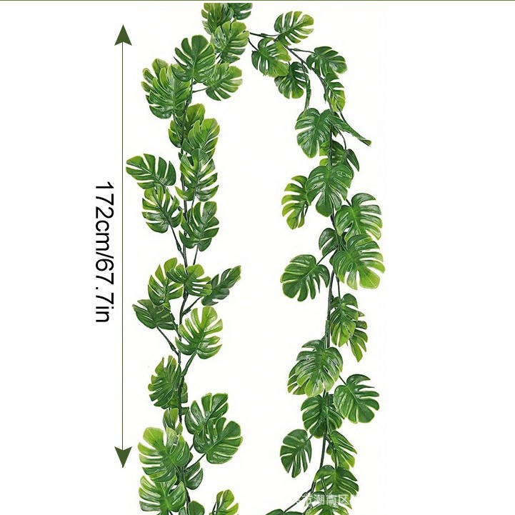 1/2/3개 인조 열대 야자나무 잎 꽃 덩굴, 인공 녹 - Artificial Hanging Plants 리뷰 및 가격