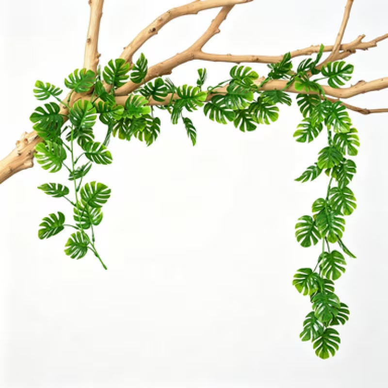 1/2/3개 인조 열대 야자나무 잎 꽃 덩굴, 인공 녹 - Artificial Hanging Plants 리뷰 및 가격
