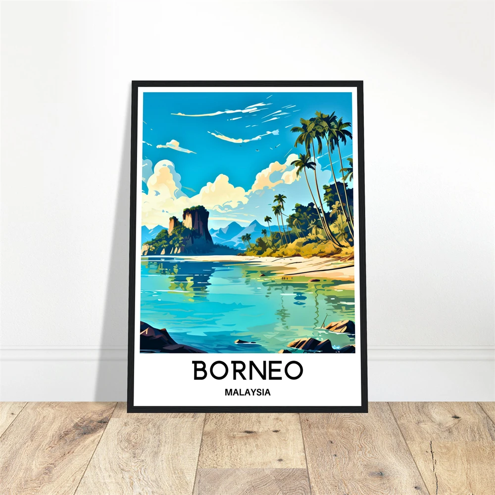 페낭 말레이시아 여행 포스터 빈티지 아시아 벽 예술 프 - Home Decor Malaysia 리뷰 및 가격