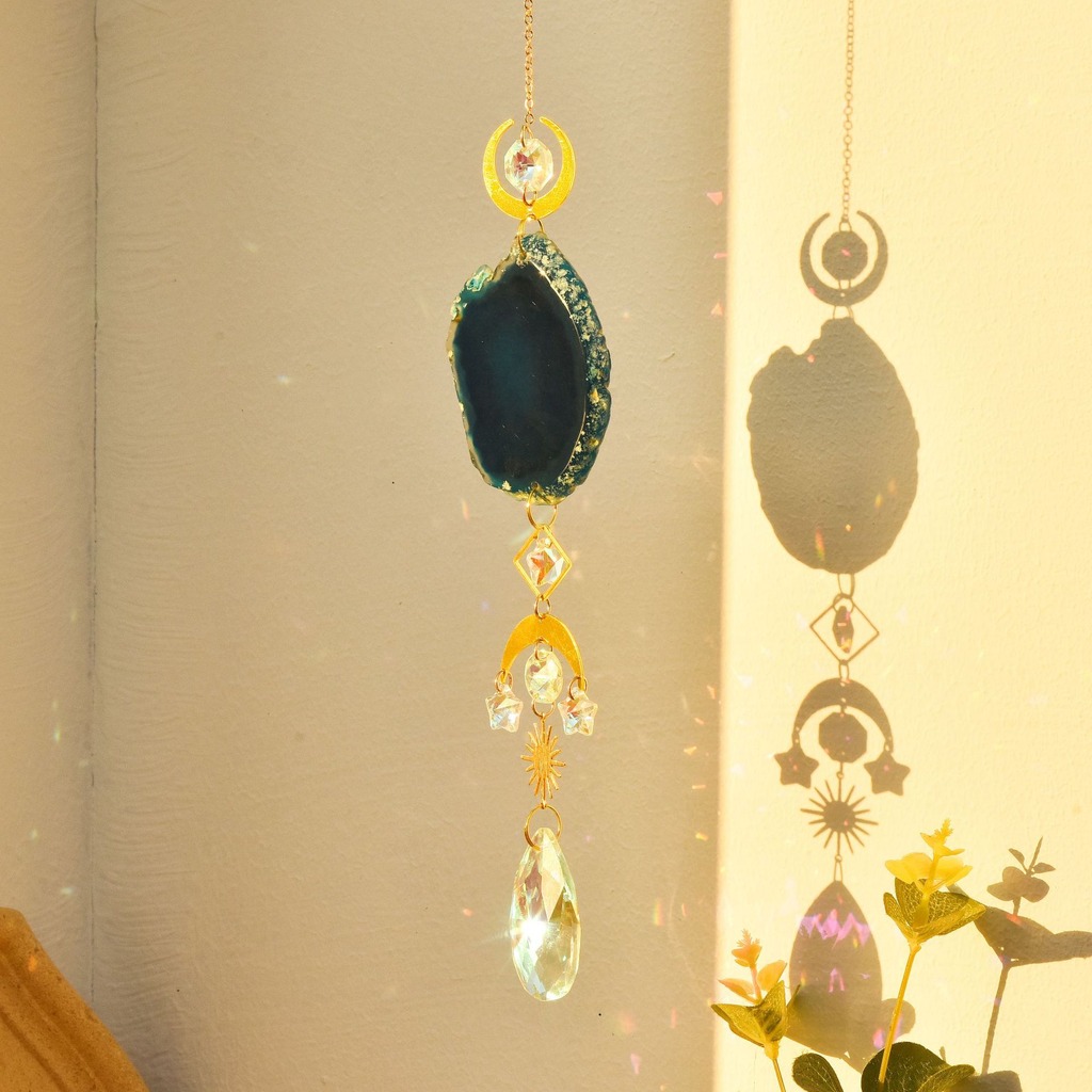 아게이트 선캐쳐 크리스탈 썬캐쳐 천연석 프리즘 행잉 라 - Boho Wind Chimes 리뷰 및 가격
