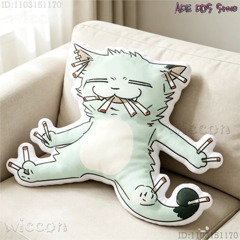 코스프레 체인스모커 고양이 야니코 사토 40cm 쿠션  - Home Decor Cat 리뷰 및 가격