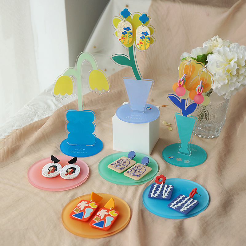 사진을위한 아크릴 쥬얼리 디스플레이 스탠드 다채로운 꽃 - Home Decor Online Shop 리뷰 및 가격