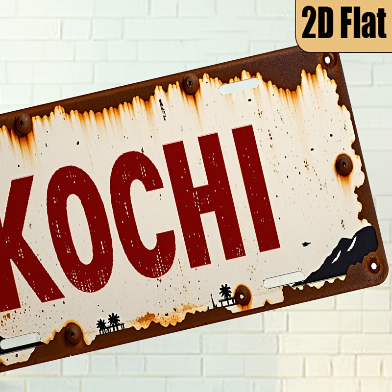 KOCHI AL 사인 - 빈티지 내구성 금속 플라크 벽 - Home Decor Kochi 리뷰 및 가격