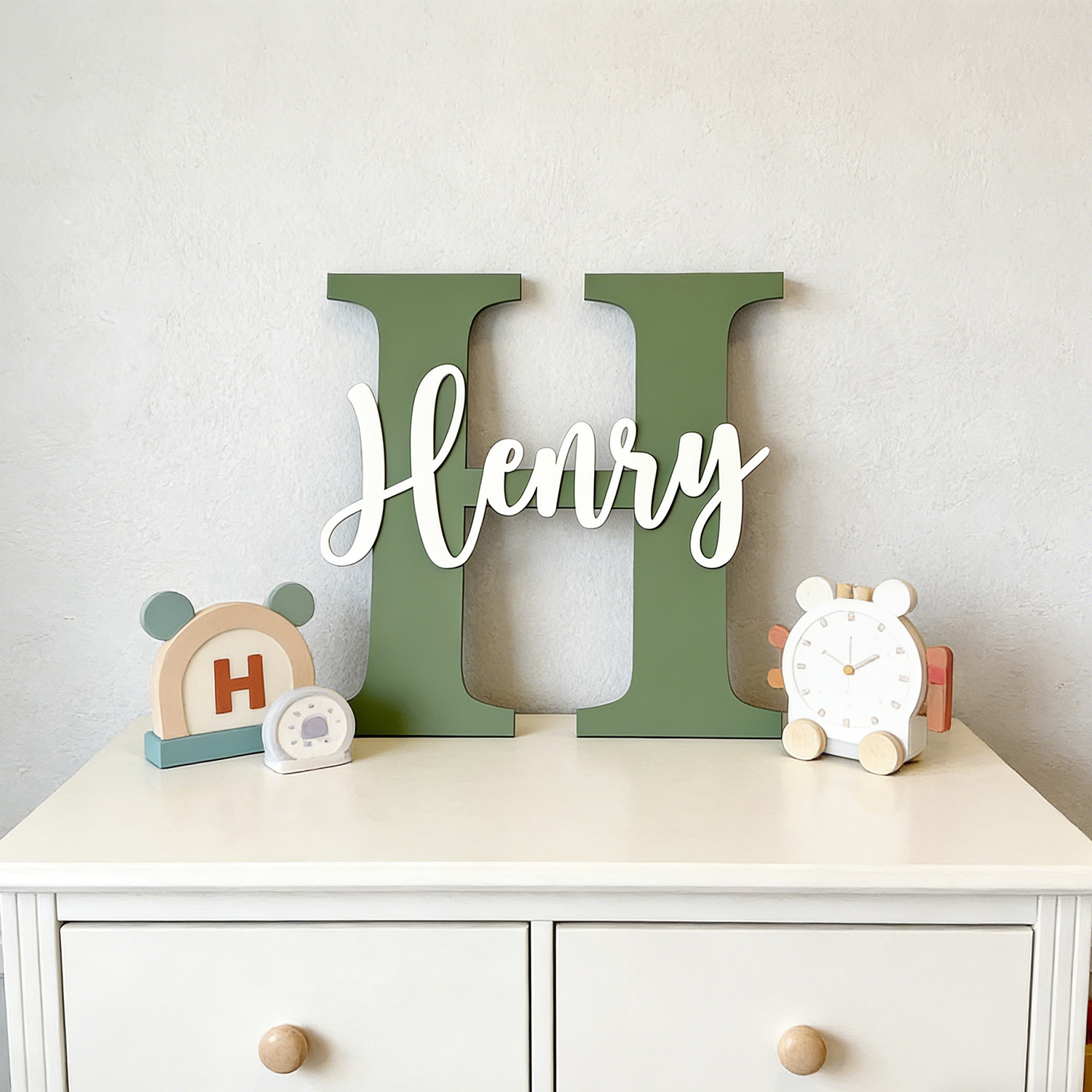 1개 맞춤 제작 2중 레이어 연보라색 이니셜 나무 이름 - Wooden Letter Sign 리뷰 및 가격