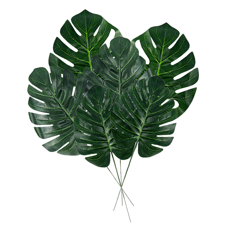 6 개 인공 식물 열대 야자 잎 하와이 루아 여름 파티 - Artificial Hanging Plants 리뷰 및 가격