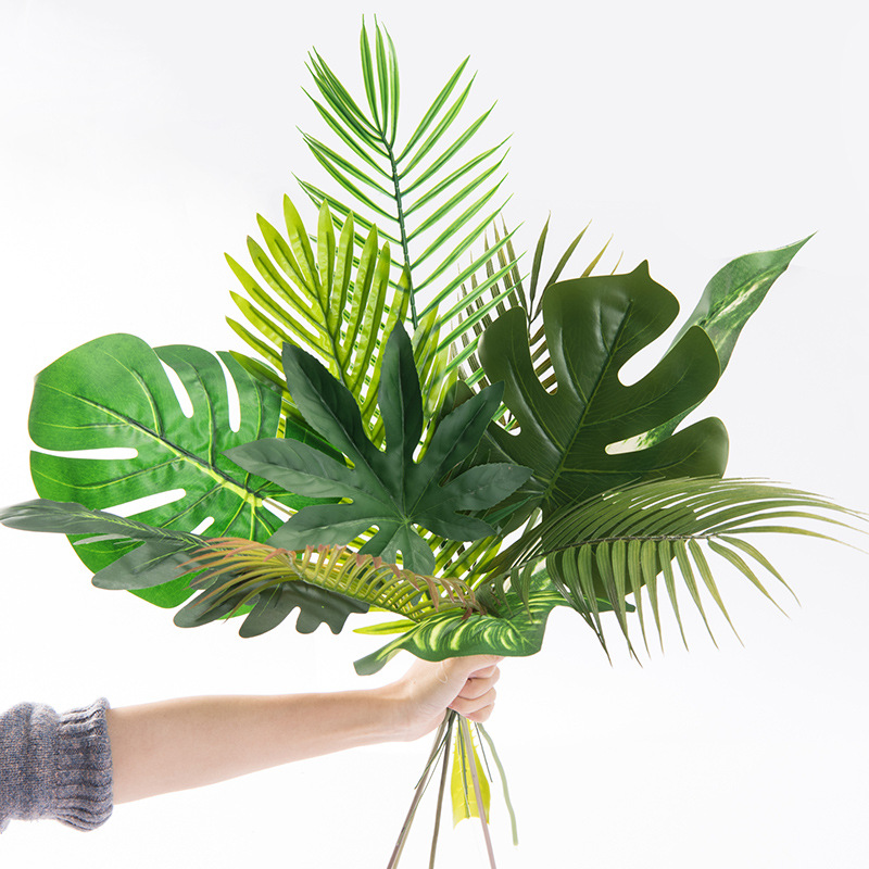 6 개 인공 식물 열대 야자 잎 하와이 루아 여름 파티 - Artificial Hanging Plants 리뷰 및 가격