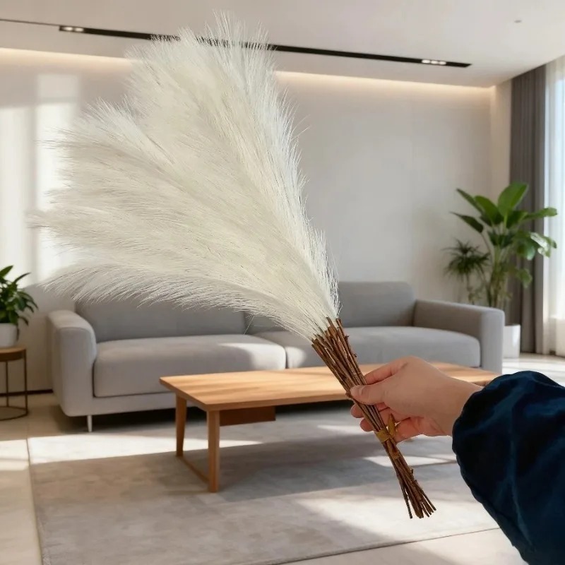 인조 팜파스 그래스 다발 풍성한 인공 건조 잔디 홈 웨 - Pampas Grass Decor 리뷰 및 가격