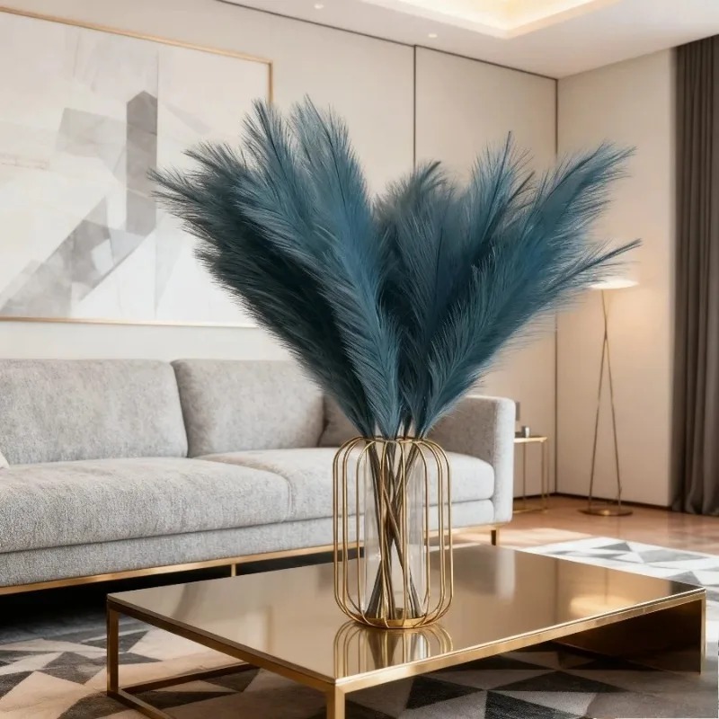 인조 팜파스 그래스 다발 풍성한 인공 건조 잔디 홈 웨 - Pampas Grass Decor 리뷰 및 가격