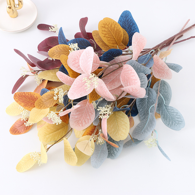 인공 3 Frok 유칼립투스 잎 사과 잎 웨딩 홈 녹색 - Artificial Hanging Plants 리뷰 및 가격