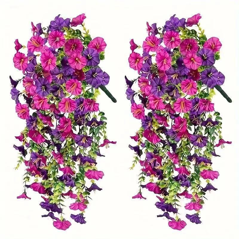 1개 인조 나팔꽃, 자외선 차단 인조 꽃줄, 유칼립투스 - Artificial Hanging Plants 리뷰 및 가격