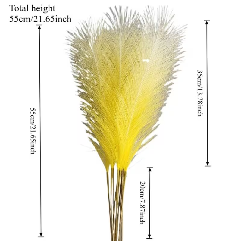 결혼식 장식용 인공 컬러 팜파스 그래스 10개, 가짜  - Pampas Grass Decor 리뷰 및 가격