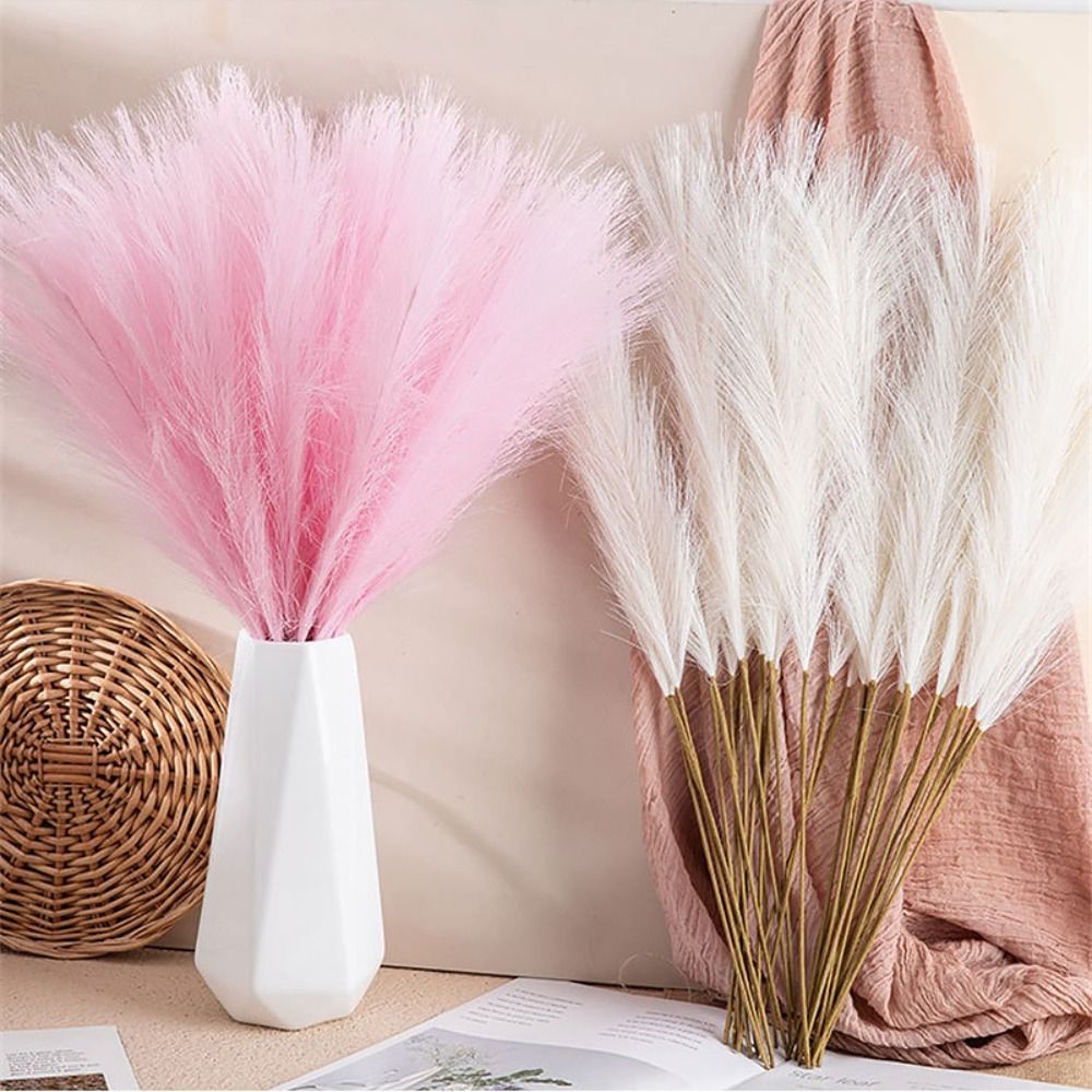 10개/세트 홈데코 푹신한 팜파스그래스 55CM 꽃꽂이 - Pampas Grass Decor 리뷰 및 가격