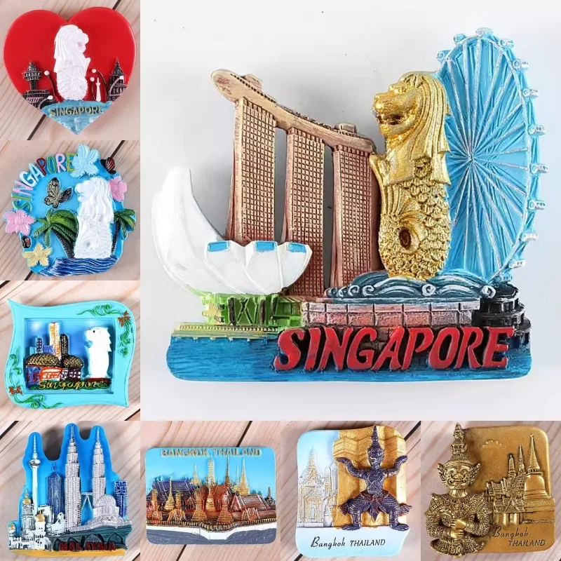 싱가포르 여행 기념품 머라이언 냉장고 스티커, 태국 말 - Home Decor Malaysia 리뷰 및 가격