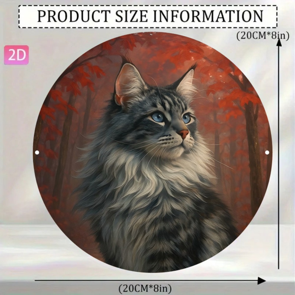 2D 평면 맞춤형 빈티지 고양이 장식판 8x8인치 가을 - Home Decor Cat 리뷰 및 가격