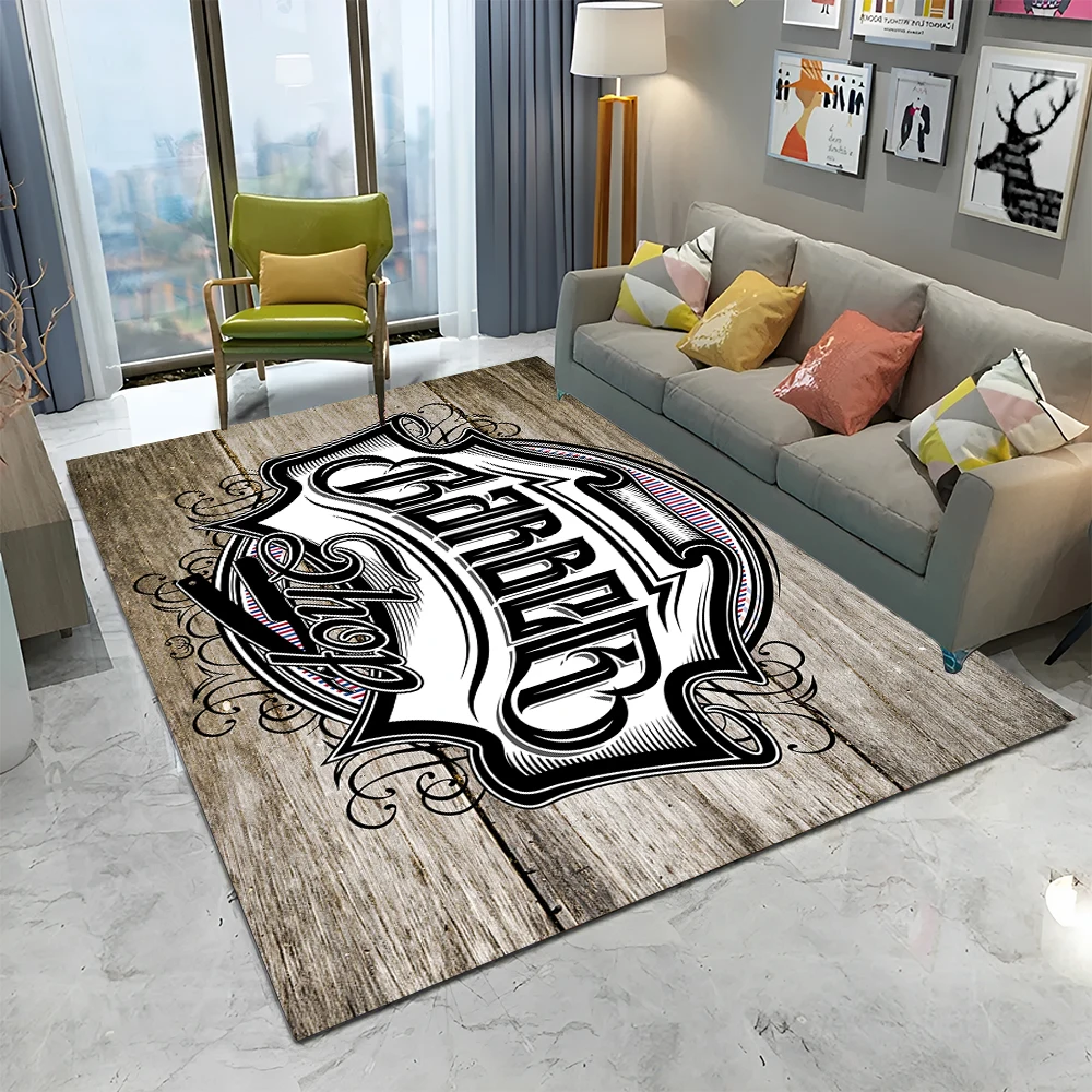 3D 바버샵 해골 빈티지 간판 HD 카펫 러그 (홈 거 - Home Decor Online Shop 리뷰 및 가격