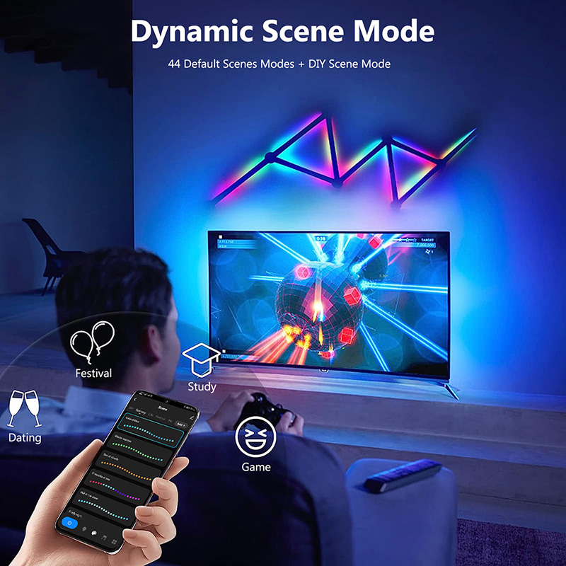 스마트 RGB 벽등, 블루투스 앱 연결 LED 라이트  - Home Decor Rustic 리뷰 및 가격