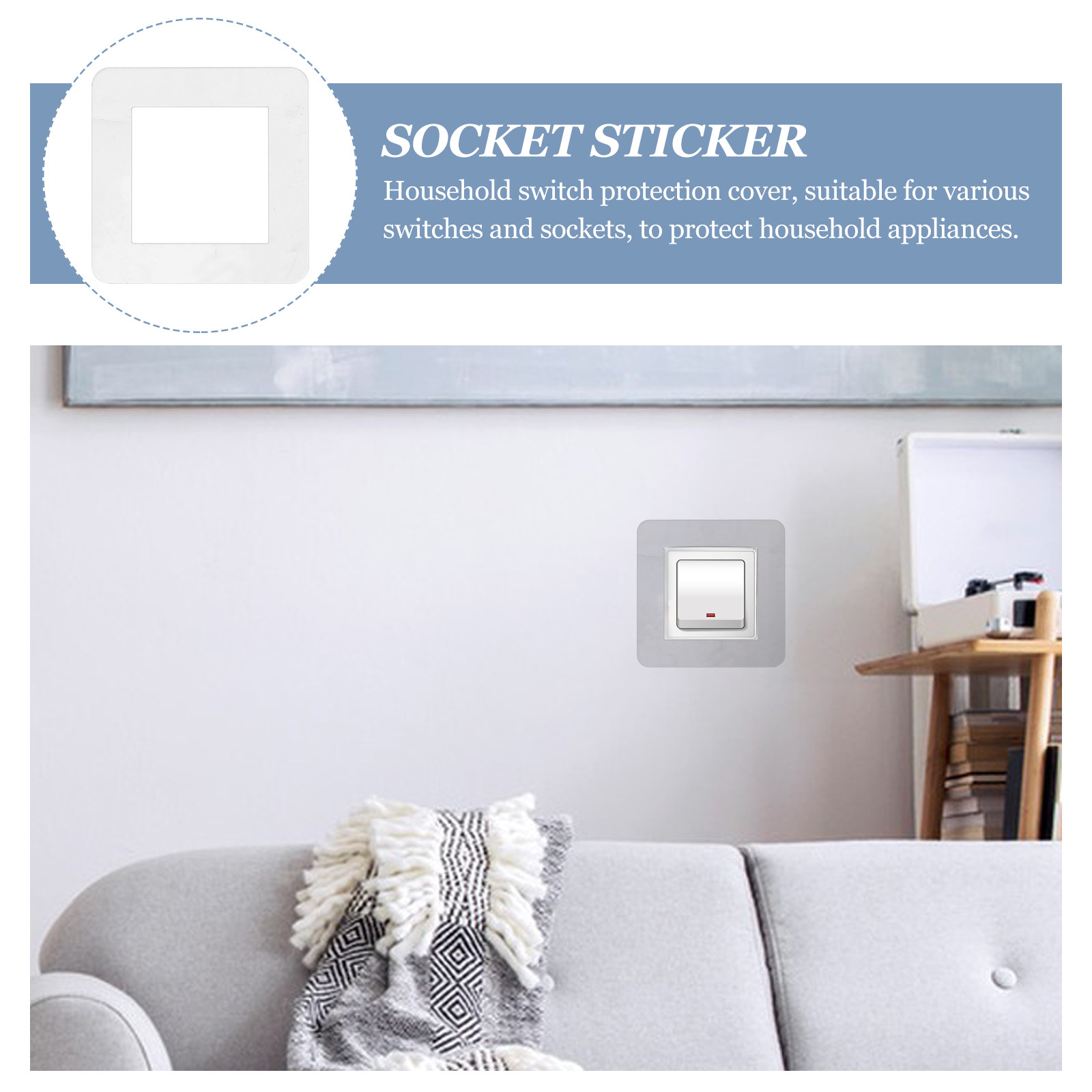 5Pcs 아크릴 라이트 스위치 커버 스티커 벽 소켓 콘 - Home Decor Outlet 리뷰 및 가격