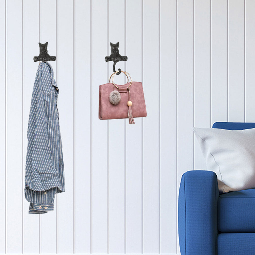 4개 세트 고양이 모양 벽걸이형 주철 동물 코트 걸이  - Home Decor Cat 리뷰 및 가격
