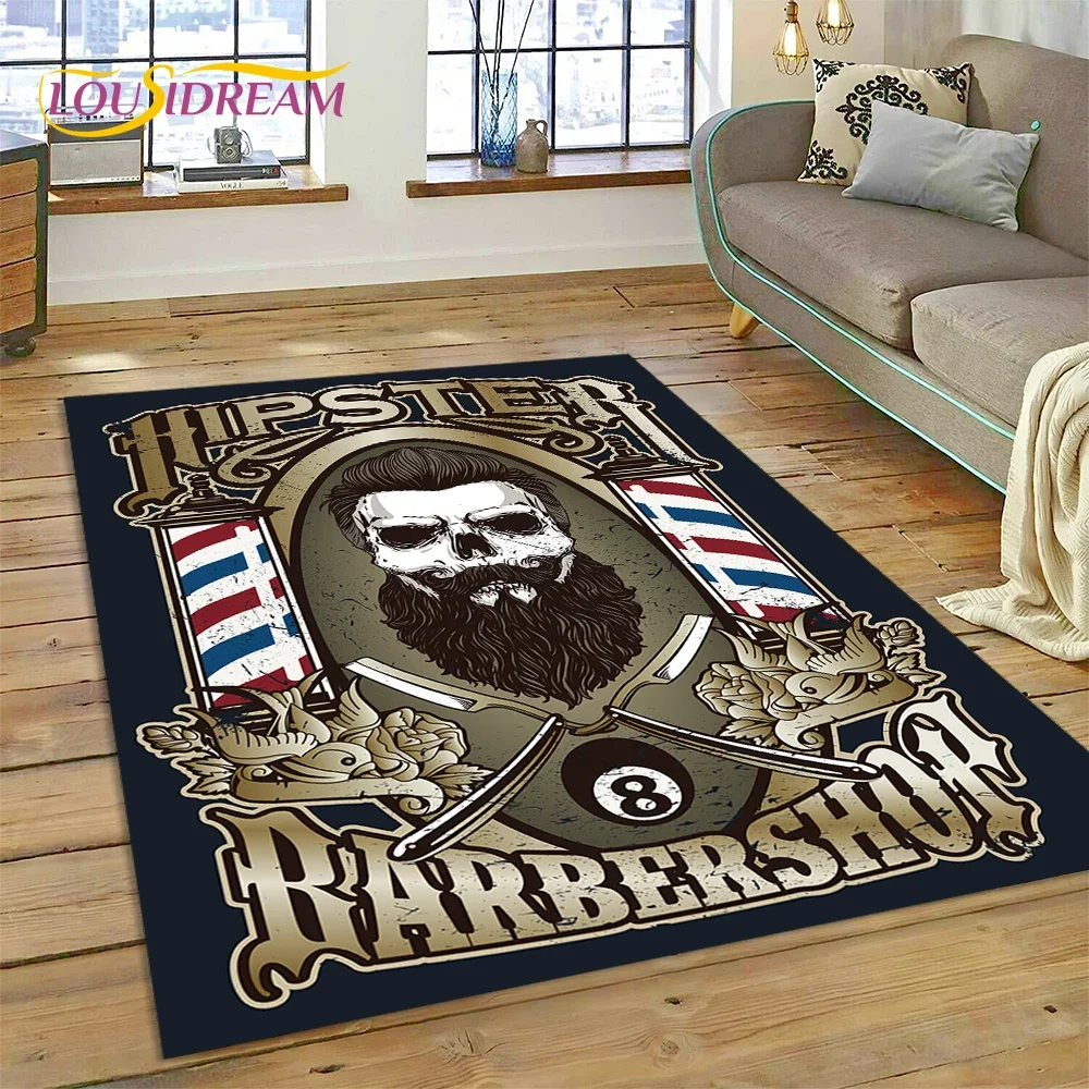 패션 이발소 로고 해골 빈티지 카펫 러그 침실 거실 홈 - Home Decor Online Shop 리뷰 및 가격