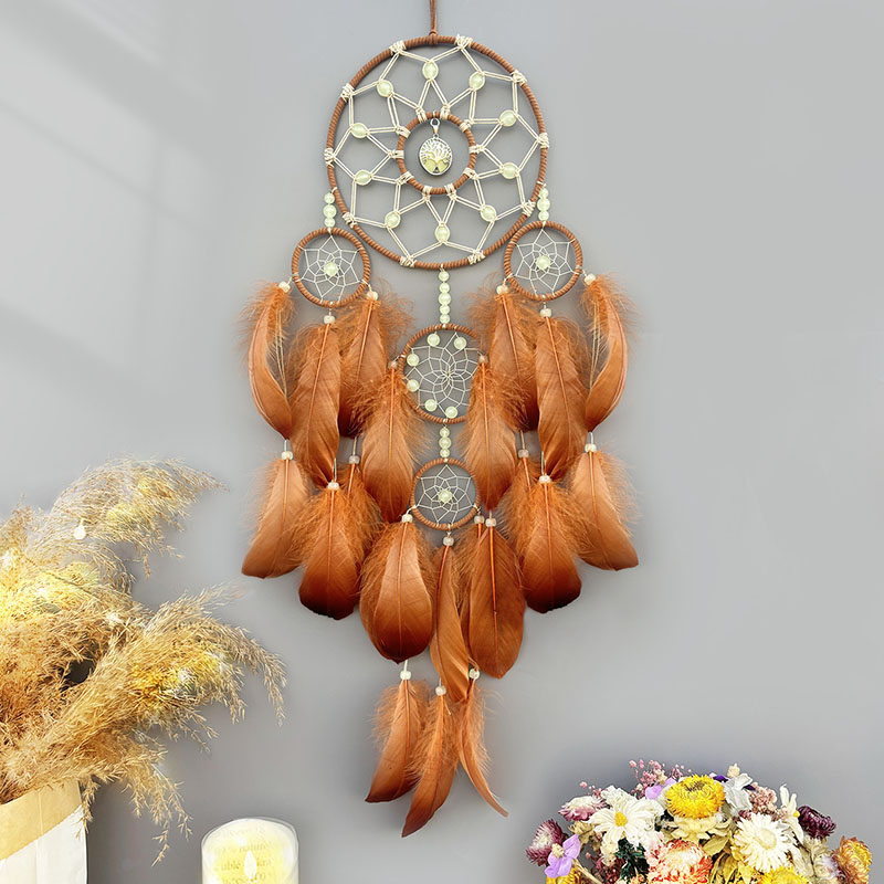Boho 드림 캐처 손으로 짠 깃털 바람 종소리 거실  - Boho Wind Chimes 리뷰 및 가격