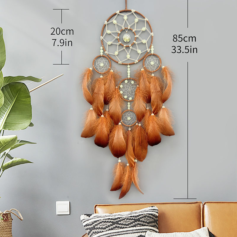 Boho 드림 캐처 손으로 짠 깃털 바람 종소리 거실  - Boho Wind Chimes 리뷰 및 가격