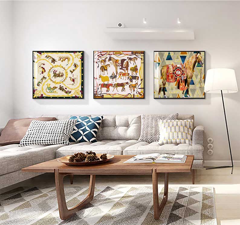 현대 말 캔버스 회화 그림 및 인쇄 현대 에르메스 벽  - Home Decor Hermes 리뷰 및 가격