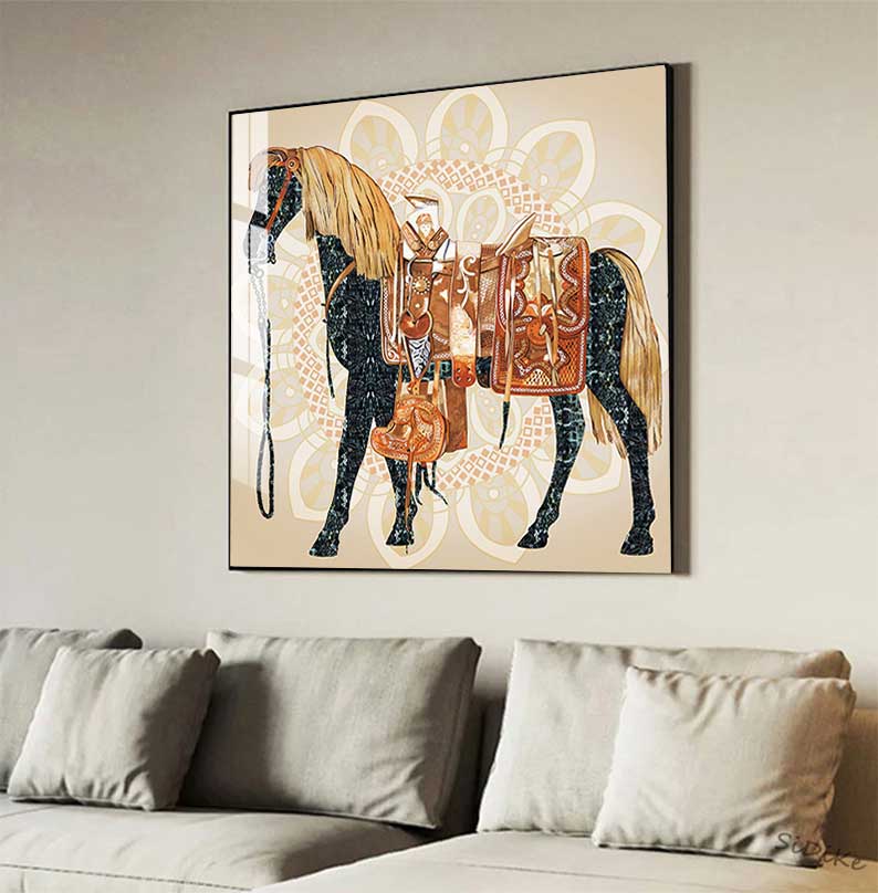 현대 말 캔버스 회화 그림 및 인쇄 현대 에르메스 벽  - Home Decor Hermes 리뷰 및 가격