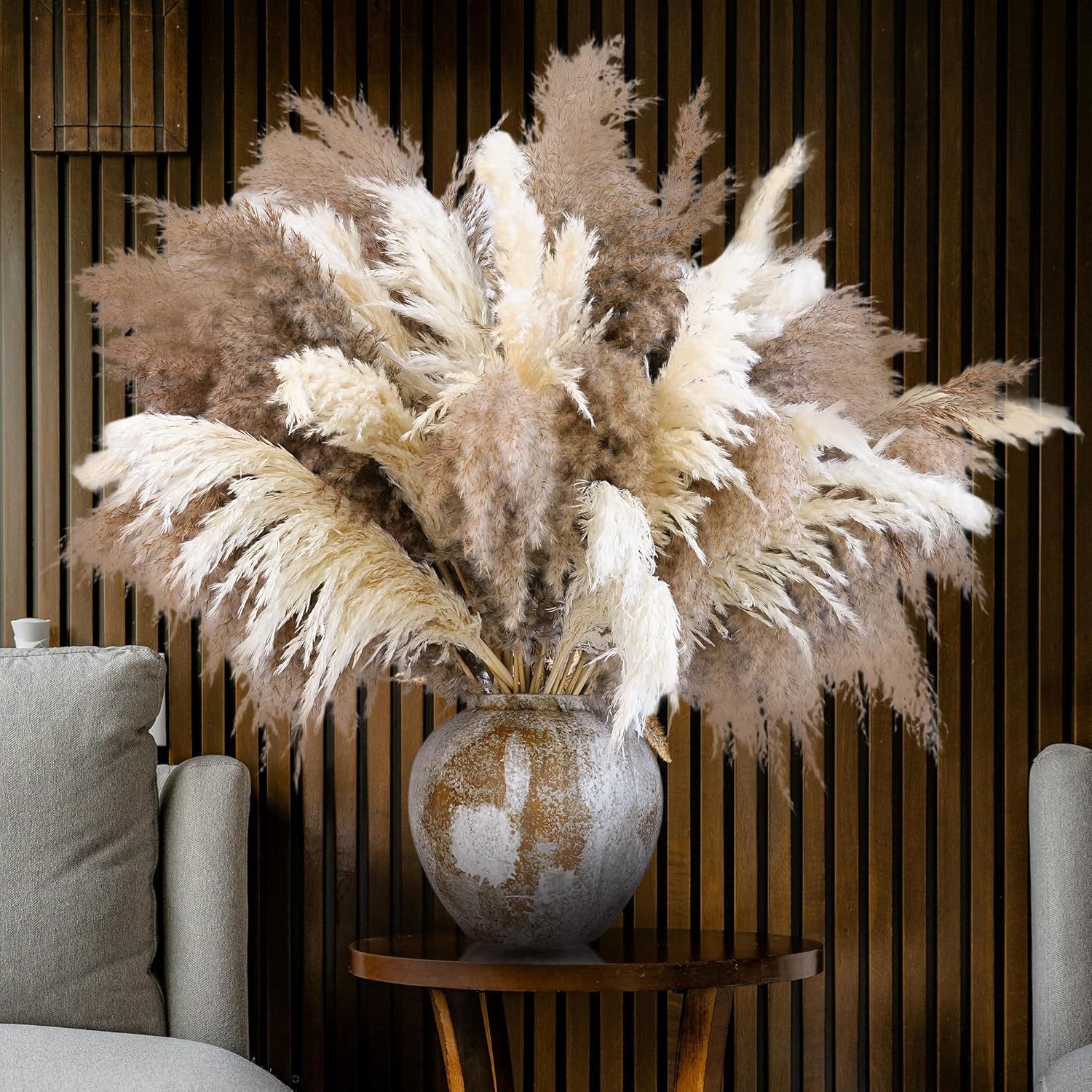30개입 화이트 팜파스 그래스 홈데코 - 우아한 보헤미 - Pampas Grass Decor 리뷰 및 가격