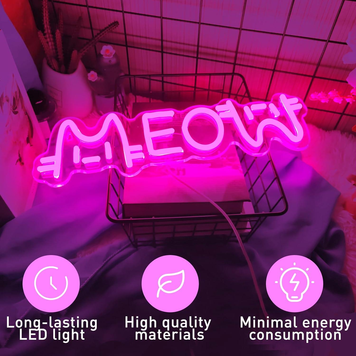 야옹 네온사인 고양이 USB 전원 LED 디밍 가능 네 - Home Decor Cat 리뷰 및 가격