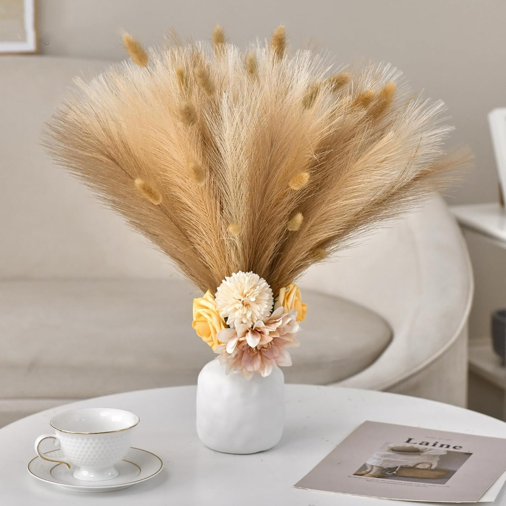 15개 팜파스 그래스 사실적인 인조 줄기 홈 데코 55 - Pampas Grass Decor 리뷰 및 가격