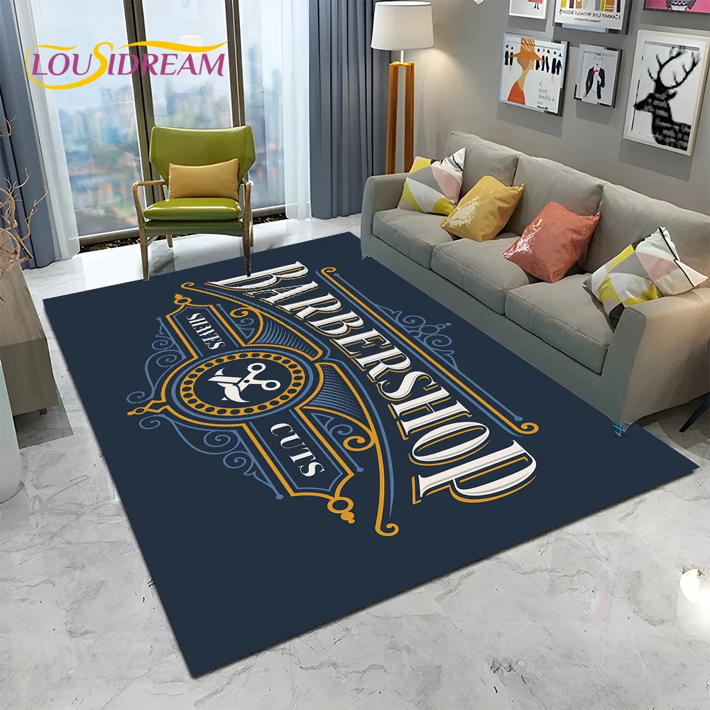 바버샵 간판 3D 해골 빈티지 HD 카펫 러그 (가정용 - Home Decor Online Shop 리뷰 및 가격
