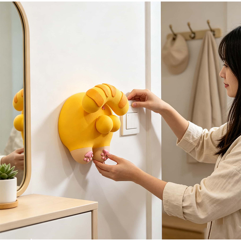 귀여운 고양이 엉덩이 모양 조명 스위치 커버 장식 3D - Home Decor Wall Panels 리뷰 및 가격
