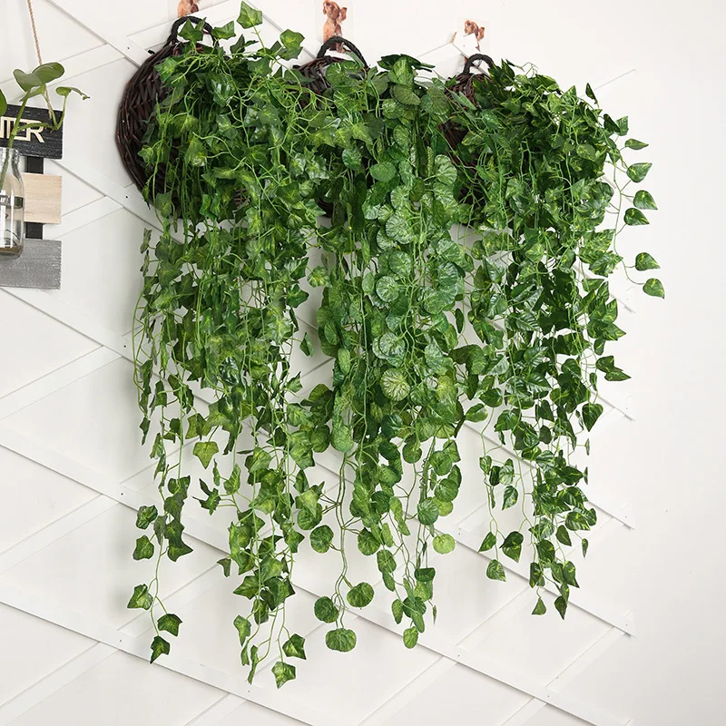 인공 녹색 무 벽걸이 식물 등나무, 집 거실 장식 배경 - Artificial Hanging Plants 리뷰 및 가격
