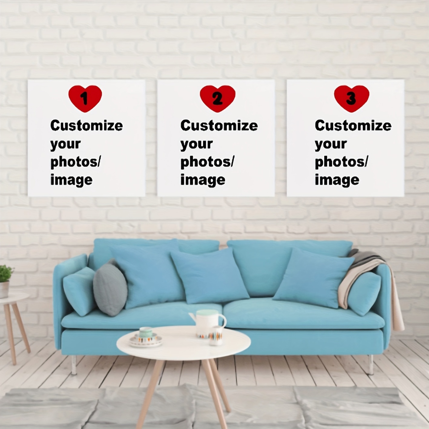 3개 세트 맞춤형 사각 캔버스 포스터 개인화된 커플 가 - Home Decor Foto 리뷰 및 가격