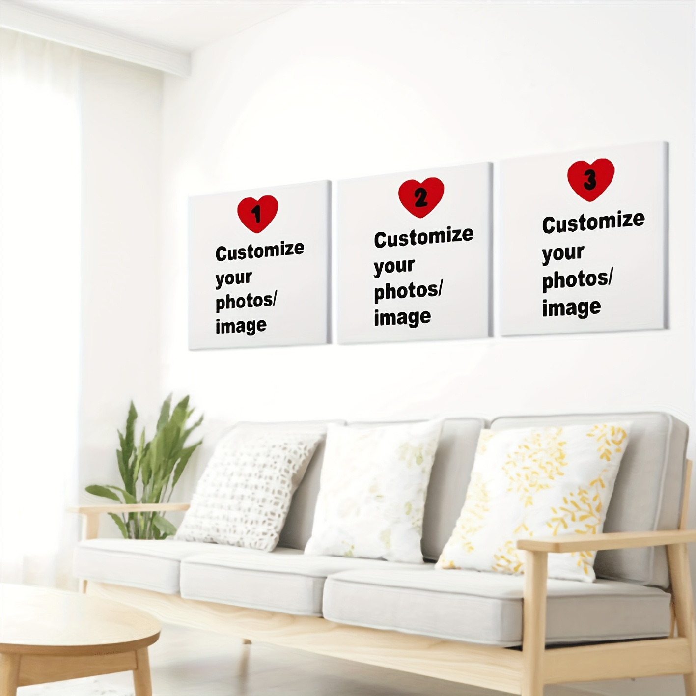 3개 세트 맞춤형 사각 캔버스 포스터 개인화된 커플 가 - Home Decor Foto 리뷰 및 가격